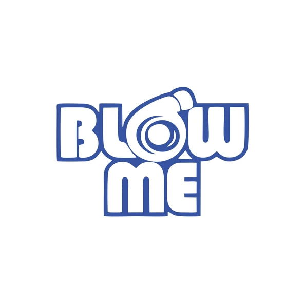 Blow Me Araba Sticker 17x17 Cm Mavi ürün görseli 1