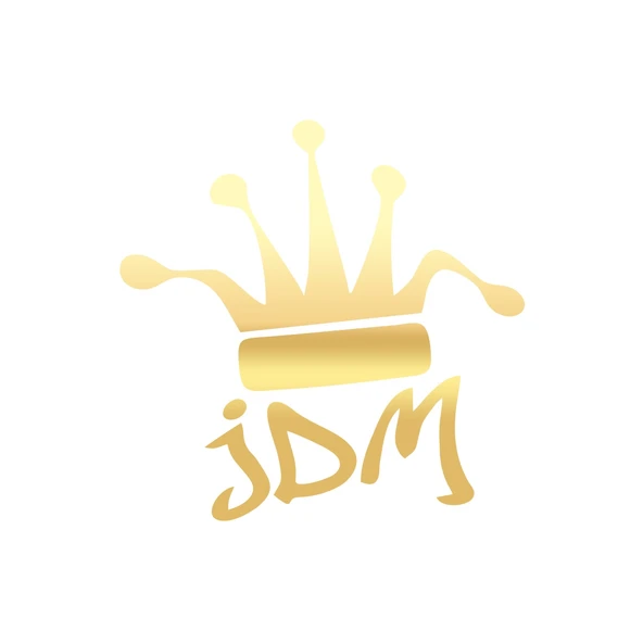 JDM Kral Tacı Araba Sticker 17x17 Cm Gold ürün görseli 1