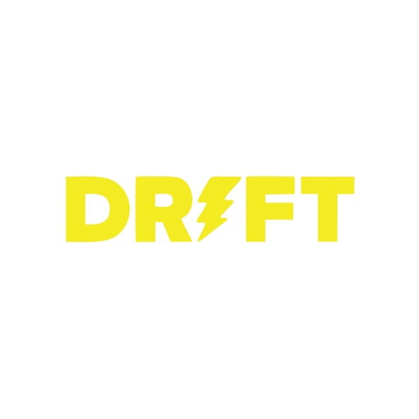 Drift Araba Sticker 17x17 Cm Sarı ürün görseli 1