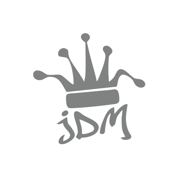 JDM Kral Tacı Araba Sticker 17x17 Cm Gri ürün görseli 1
