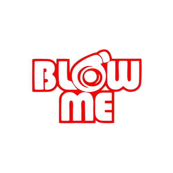 Blow Me Araba Sticker 17x17 Cm Kırmızı ürün görseli 1