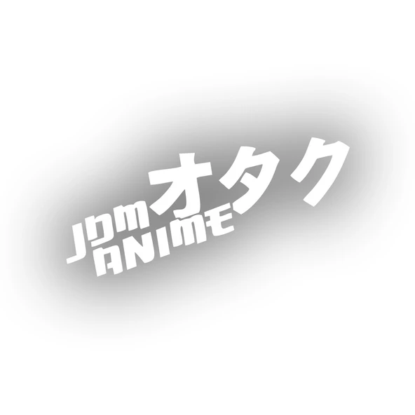 JDM Anime Araba Sticker 17x17 Cm Beyaz ürün görseli 1