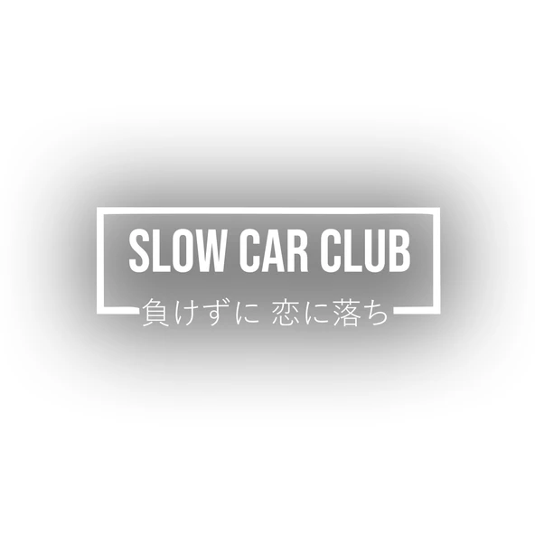Slow Car Club Araba Sticker 17x17 Cm Beyaz ürün görseli 1
