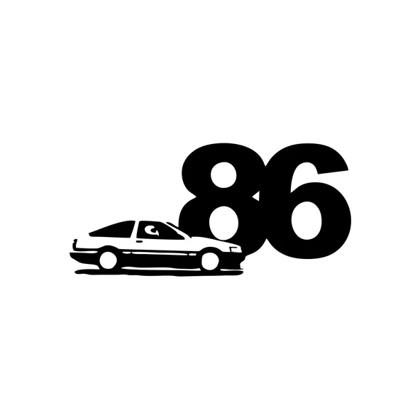 86 JDM Araba Sticker 17x17 Cm Siyah ürün görseli 1