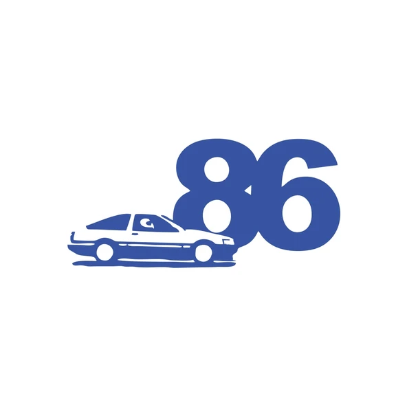 86 JDM Araba Sticker 17x17 Cm Mavi ürün görseli 1