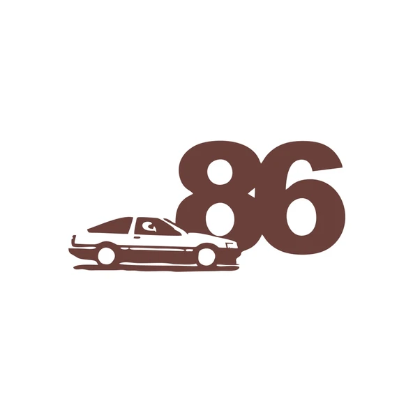86 JDM Araba Sticker 17x17 Cm Kahverengi ürün görseli 1