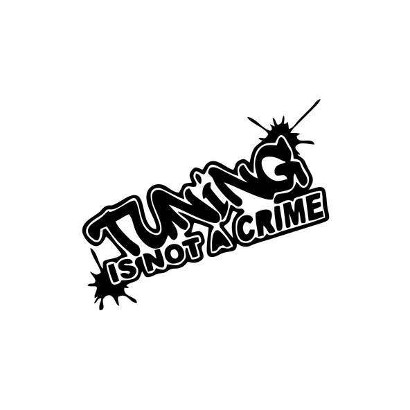 Tuning Is Not a Crime Araba Sticker 17x17 Cm Siyah ürün görseli 1