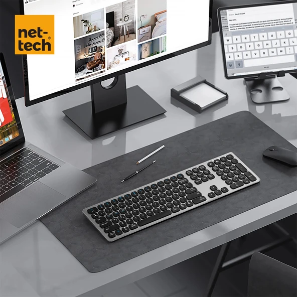 Nettech NT-KM01 Çoklu Cihaz Kablosuz Bluetooth Klavye - Resim 4