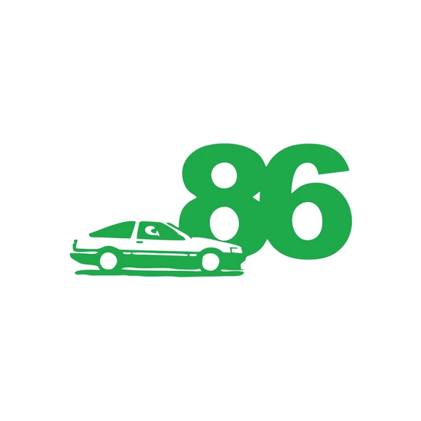 86 JDM Araba Sticker 17x17 Cm Yeşil ürün görseli 1