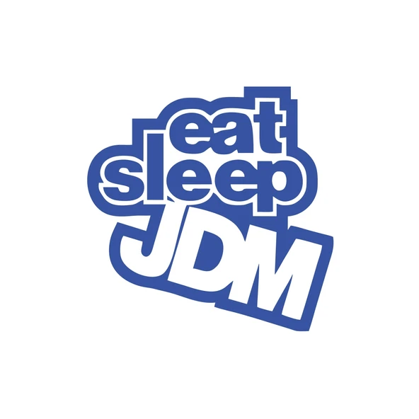 Eat Sleep Jdm Araba Sticker 17x17 Cm Mavi ürün görseli 1