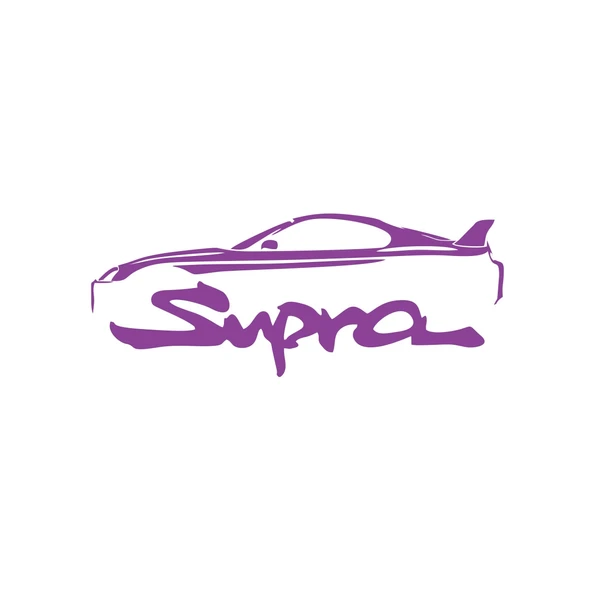 Supra Araba Sticker 17x17 Cm Mor ürün görseli 1