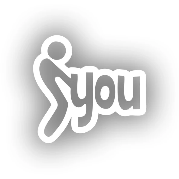 You Araba Sticker 17x17 Cm Beyaz ürün görseli 1