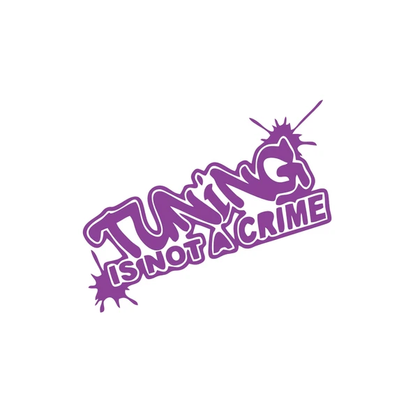 Tuning Is Not a Crime Araba Sticker 17x17 Cm Mor ürün görseli 1