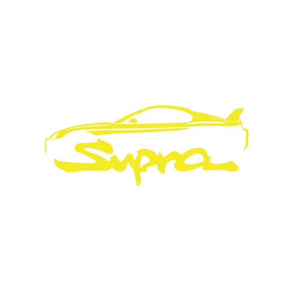 Supra Araba Sticker 17x17 Cm Sarı ürün görseli 1