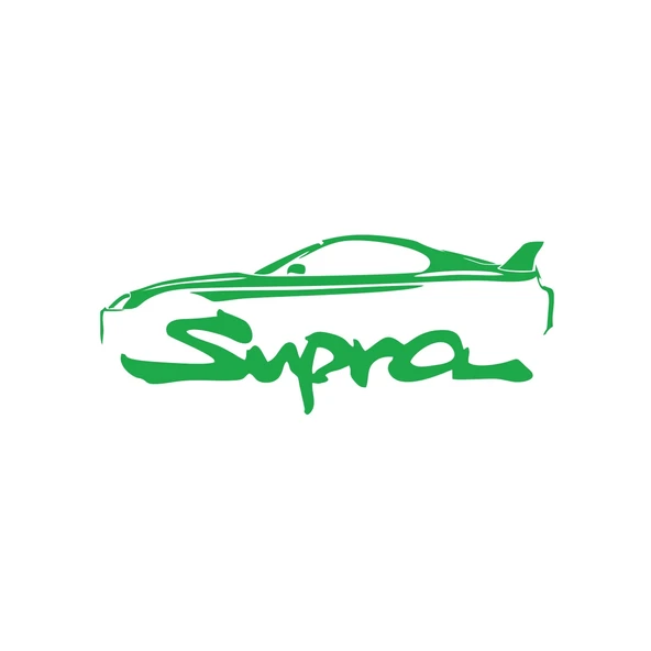 Supra Araba Sticker 17x17 Cm Yeşil ürün görseli 1