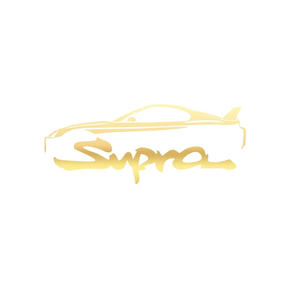 Supra Araba Sticker 17x17 Cm Gold ürün görseli 1