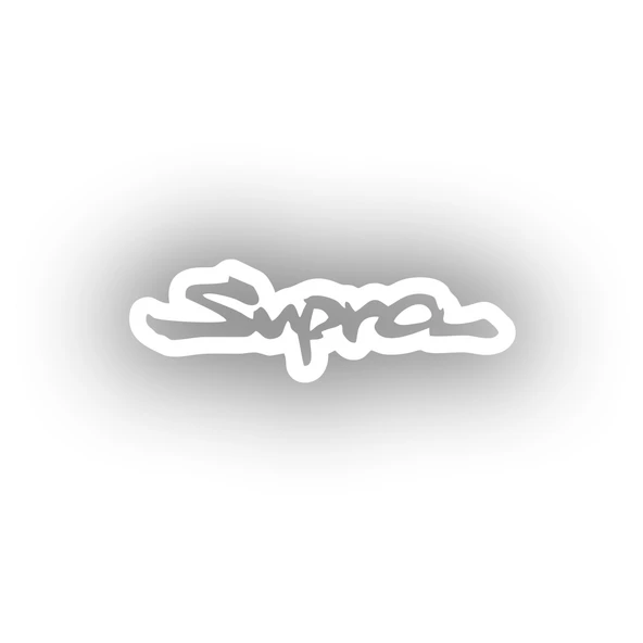 Supra Araba Sticker 17x17 Cm Beyaz ürün görseli 1