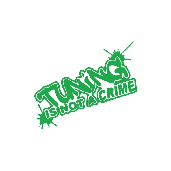 Tuning Is Not a Crime Araba Sticker 17x17 Cm Yeşil ürün görseli 1
