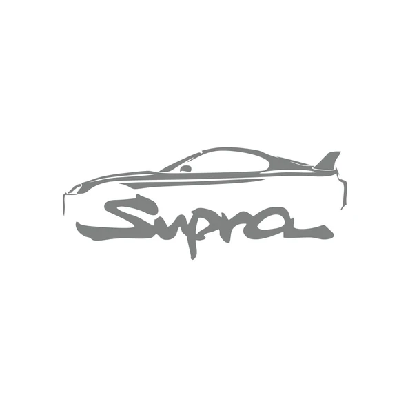 Supra Araba Sticker 17x17 Cm Gri ürün görseli 1