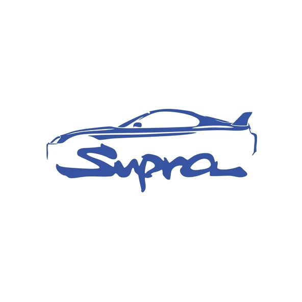 Supra Araba Sticker 17x17 Cm Mavi ürün görseli 1
