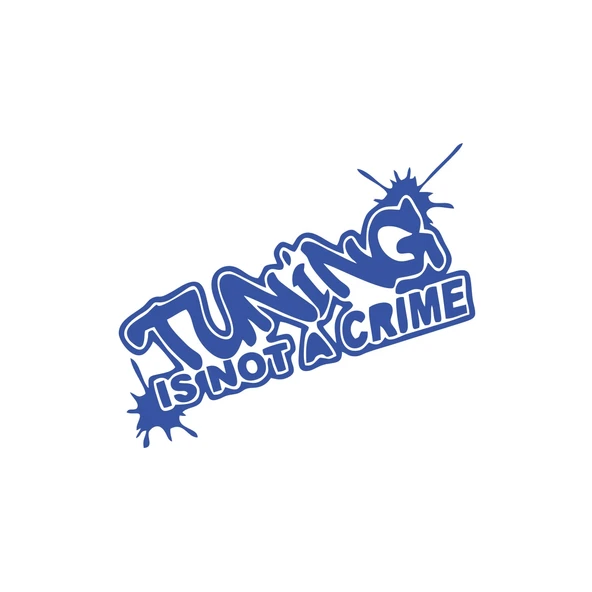 Tuning Is Not a Crime Araba Sticker 17x17 Cm Mavi ürün görseli 1