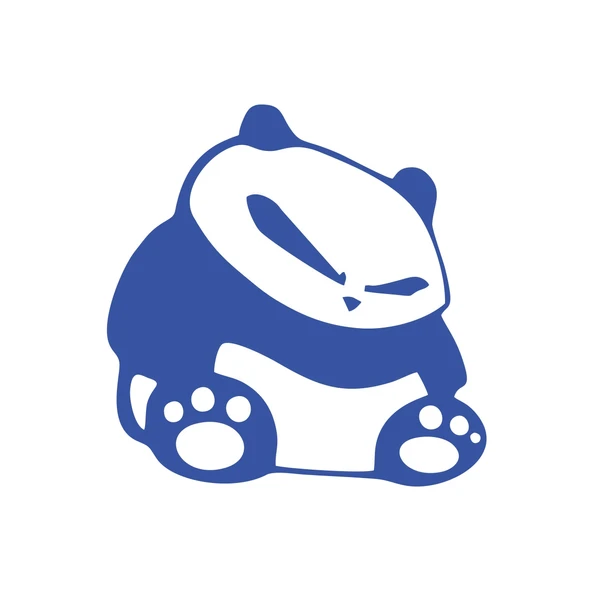 Kızgın Panda Araba Sticker 17x17 Cm Mavi ürün görseli 1