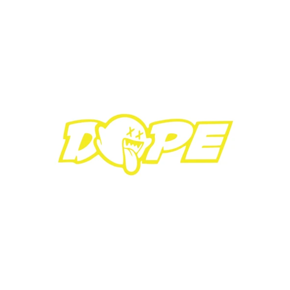Dope Araba Sticker 17x17 Cm Sarı ürün görseli 1