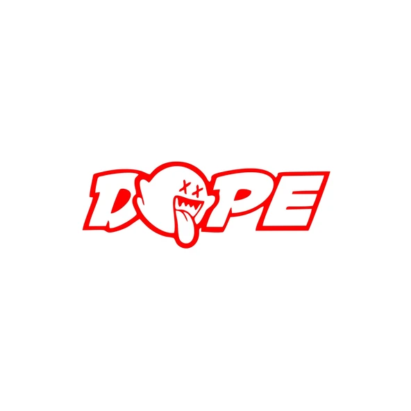 Dope Araba Sticker 17x17 Cm Kırmızı ürün görseli 1