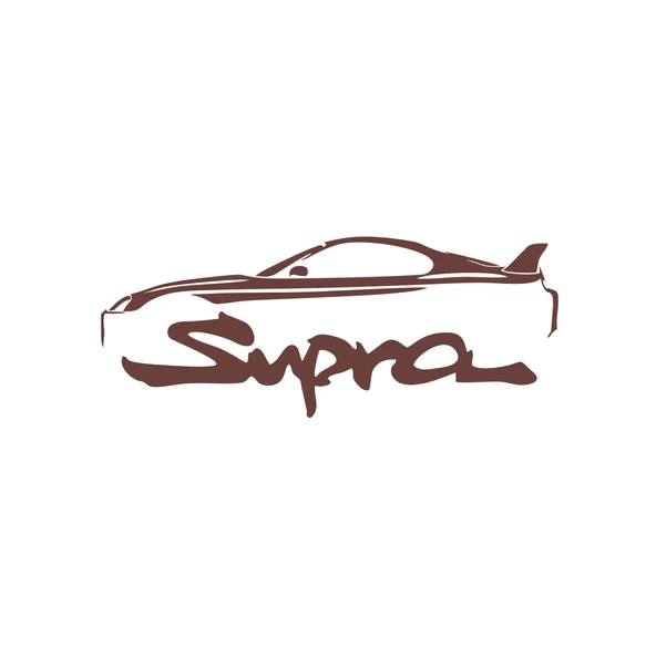 Supra Araba Sticker 17x17 Cm Kahverengi ürün görseli 1