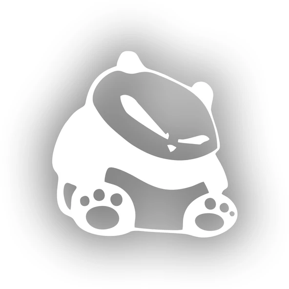 Kızgın Panda Araba Sticker 17x17 Cm Beyaz ürün görseli 1