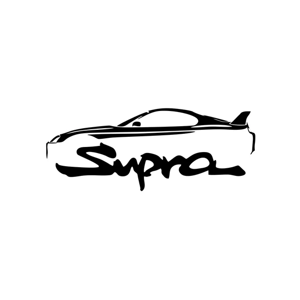 Supra Araba Sticker 17x17 Cm Siyah ürün görseli 1