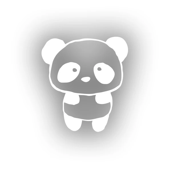 Sevimli Panda Araba Sticker 17x17 Cm Beyaz ürün görseli 1