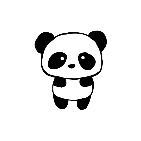 Sevimli Panda Araba Sticker 17x17 Cm Siyah ürün görseli 1