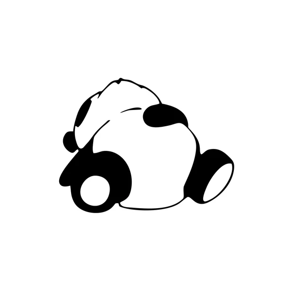 Doymuş Panda Araba Sticker 17x17 Cm Siyah ürün görseli 1