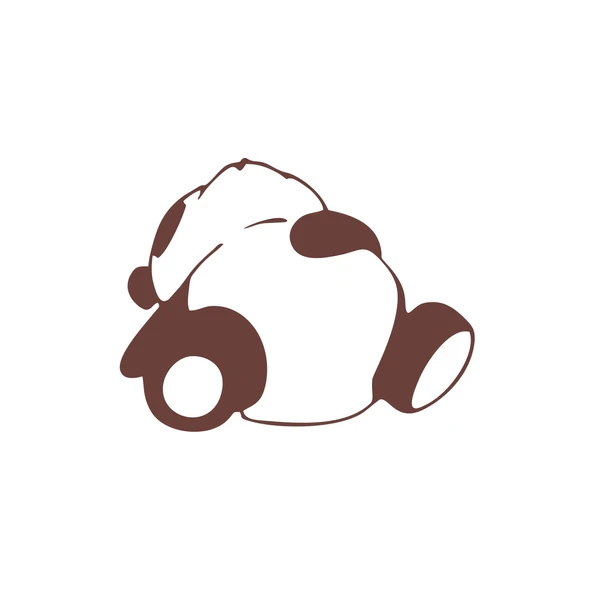 Doymuş Panda Araba Sticker 17x17 Cm Kahverengi ürün görseli 1