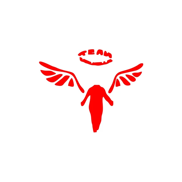 Başsız Melek Araba Sticker 17x17 Cm Kırmızı ürün görseli 1