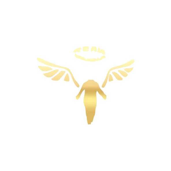 Başsız Melek Araba Sticker 17x17 Cm Gold ürün görseli 1