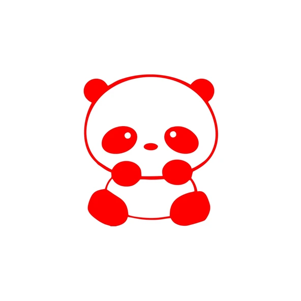 Sevimli Panda Araba Sticker 17x17 Cm Kırmızı ürün görseli 1