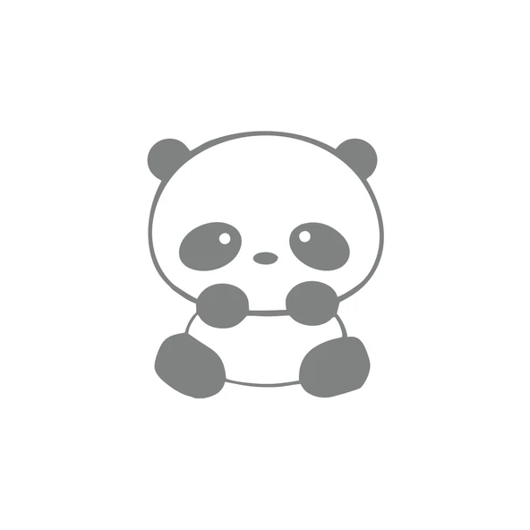 Sevimli Panda Araba Sticker 17x17 Cm Gri ürün görseli 1