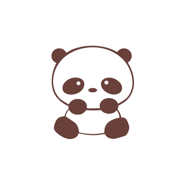 Sevimli Panda Araba Sticker 17x17 Cm Kahverengi ürün görseli 1