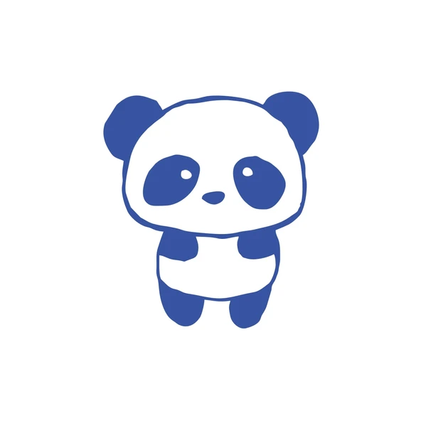 Sevimli Panda Araba Sticker 17x17 Cm Mavi ürün görseli 1