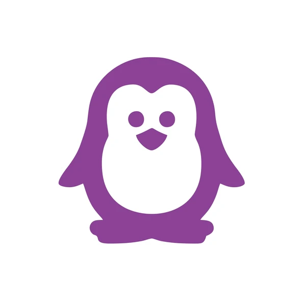 Sevimli Penguen Araba Sticker 17x17 Cm Mor ürün görseli 1