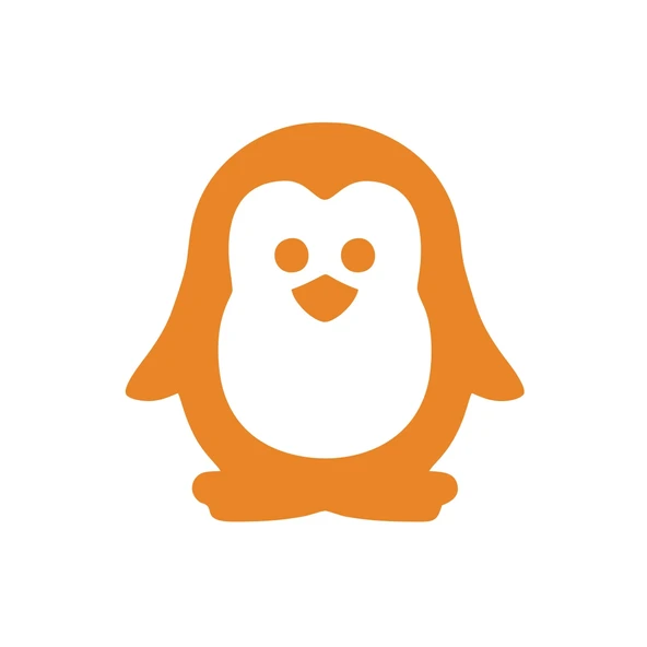 Sevimli Penguen Araba Sticker 17x17 Cm Turuncu ürün görseli 1