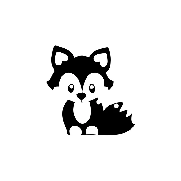 Sevimli Tilki Araba Sticker 17x17 Cm Siyah ürün görseli 1