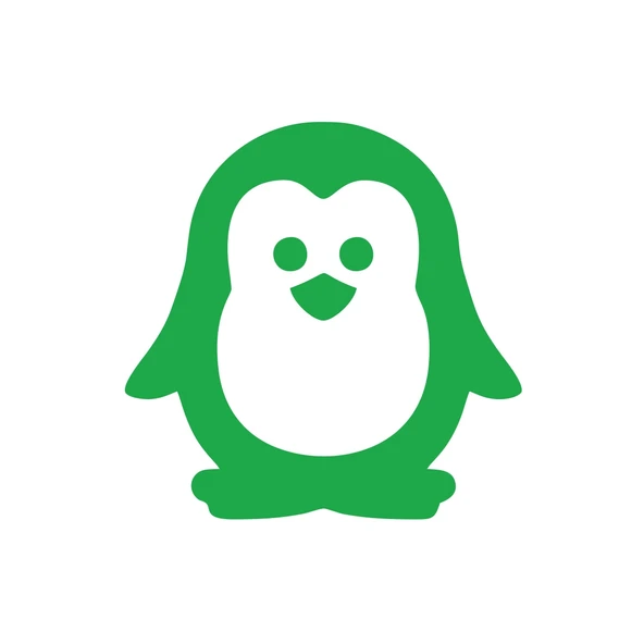 Sevimli Penguen Araba Sticker 17x17 Cm Yeşil ürün görseli 1