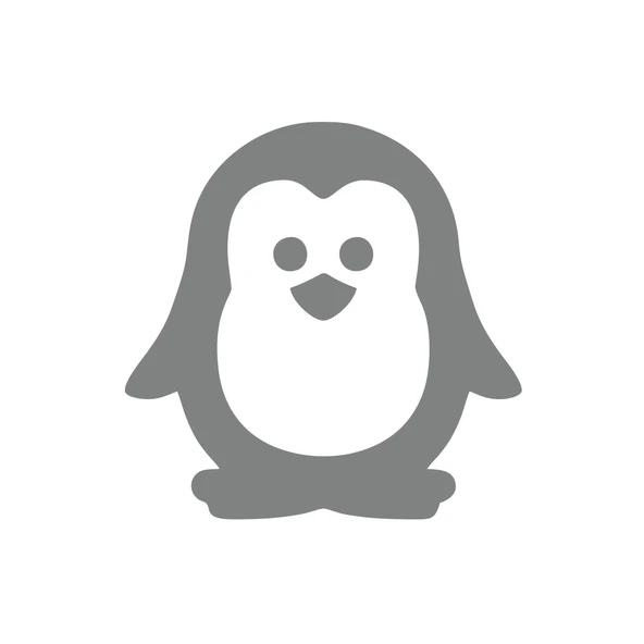 Sevimli Penguen Araba Sticker 17x17 Cm Gri ürün görseli 1