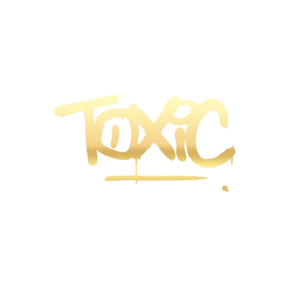 Toxic Araba Sticker 17x17 Cm Gold ürün görseli 1