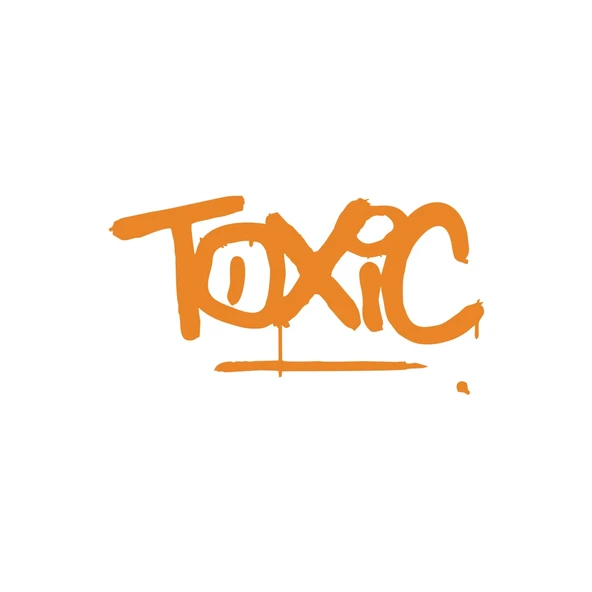Toxic Araba Sticker 17x17 Cm Turuncu ürün görseli 1