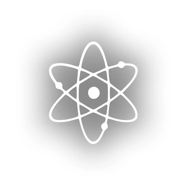 Atom Araba Sticker 17x17 Cm Beyaz ürün görseli 1