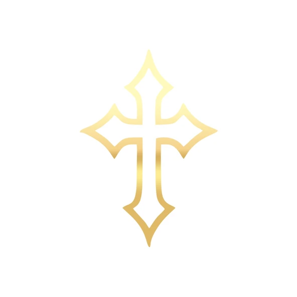 Haç İşareti Araba Sticker 17x17 Cm Gold ürün görseli 1